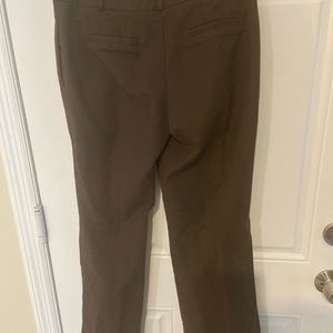 Ann Taylor LOFT Pants Julie Womens Size 4 Brown Flat Front